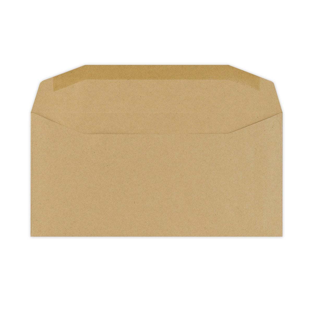 DL Manila Brown Gummed Business Envelope (110 x 220mm)