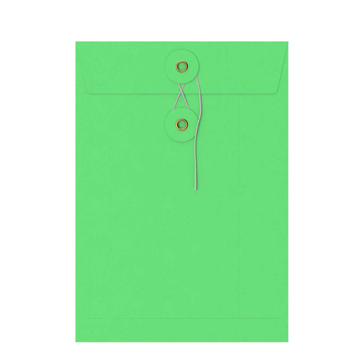 Coloured envelopes with string and washer closure