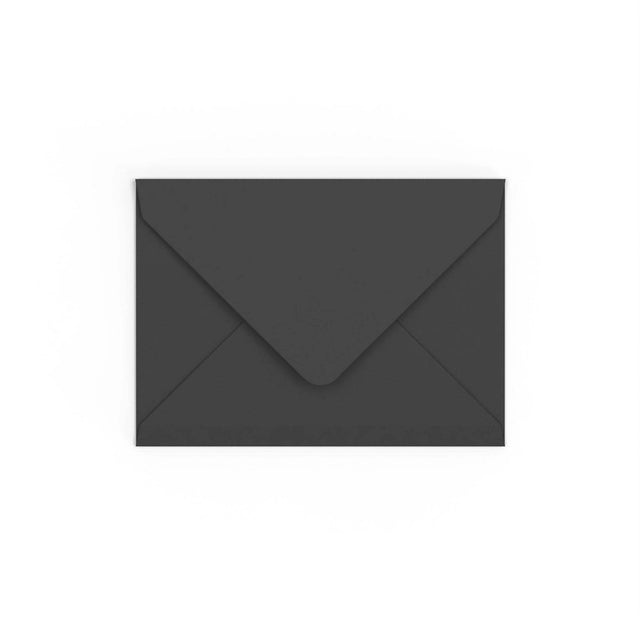 Black British Made Gummed V-Flap Envelope (133 x 184mm)