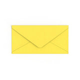 DL Sunflower Yellow British Made Gummed V-Flap Envelope (110 x 220mm)