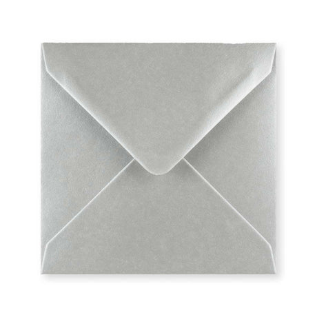 Metallic Silver Gummed V-Flap Greeting Card Envelope (140 x 140mm)