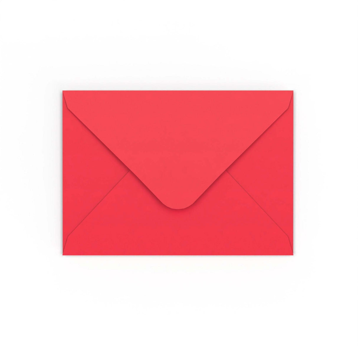 B6 Bright Red Gummed V-Flap Envelope (125 x 175mm)