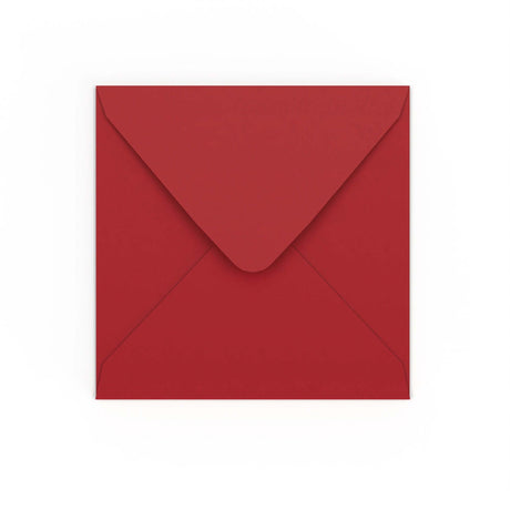 Dark Red Gummed V-Flap Envelope (155 x 155mm)