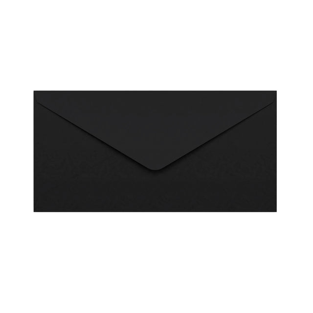 DL Black Gummed V-Flap Envelope (110 x 220 mm)
