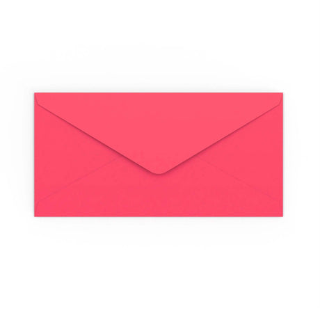 DL Bright Pink Gummed V-Flap Envelope (110 x 220mm)