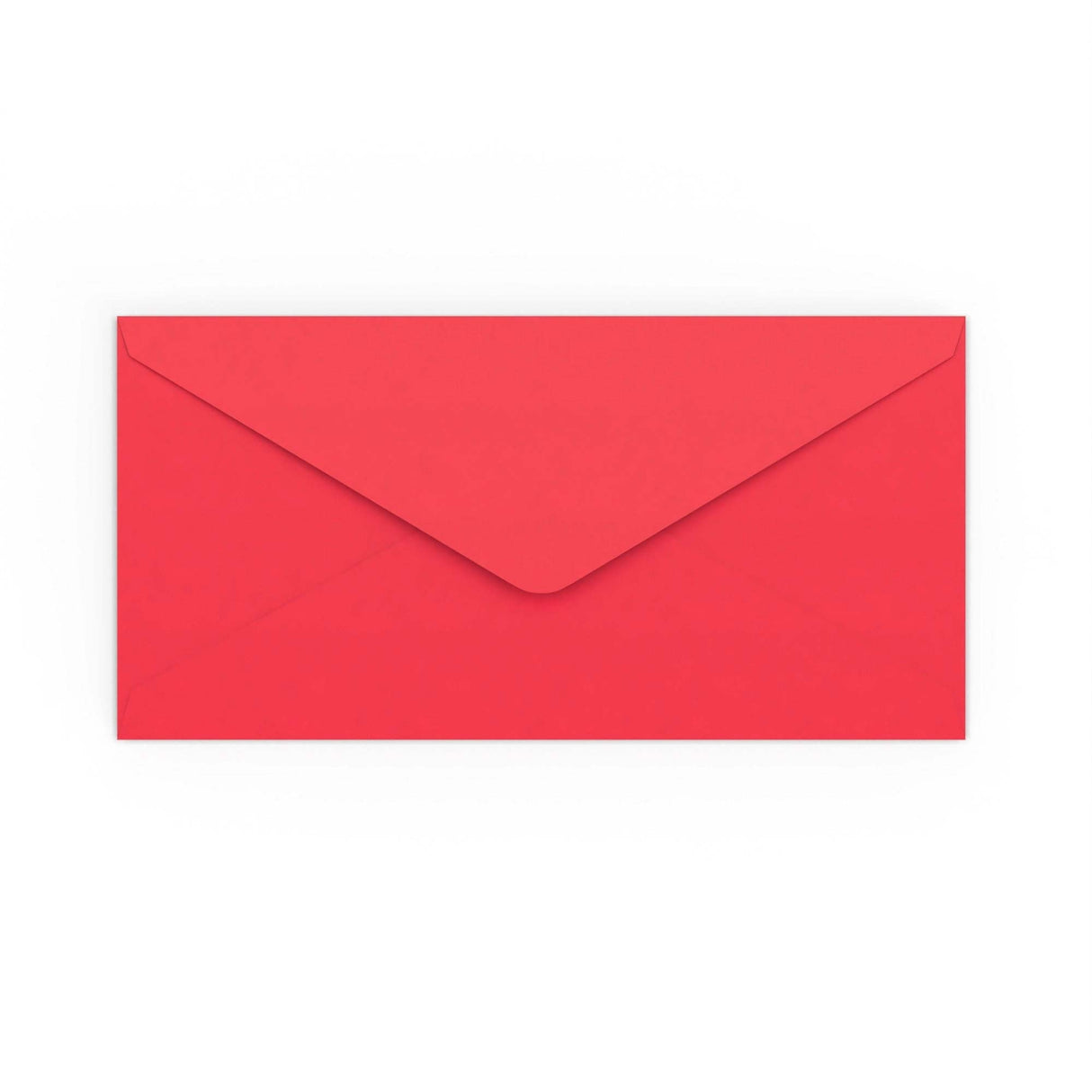 DL Bright Red Gummed V-Flap Envelope (110 x 220mm)
